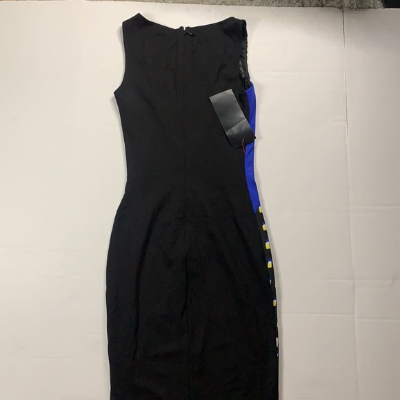 Mixed media print block midi dress - Picture 4 of 5